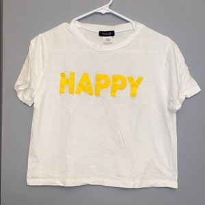 Roolee women’s happy tee. Small. Worn once.